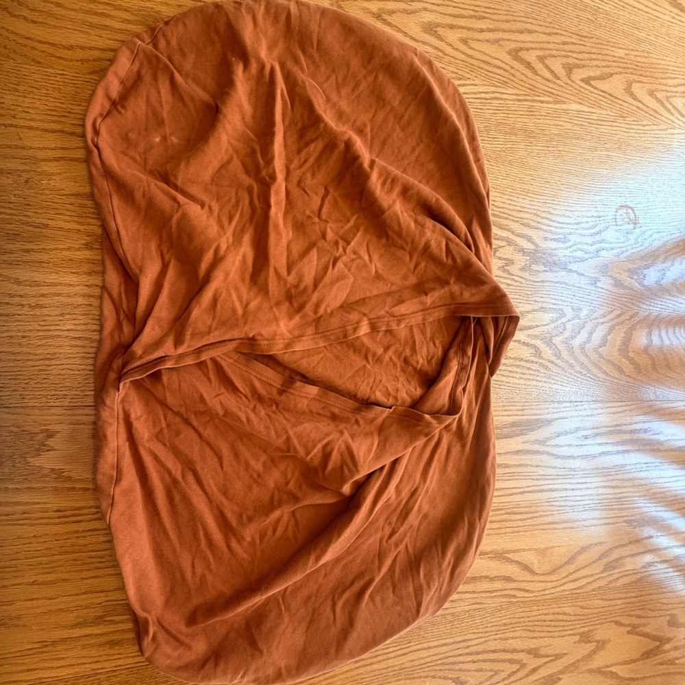 Snuggle Me Organic Lounger Cover Infant Rust Orange Stretch Minimalist Boho